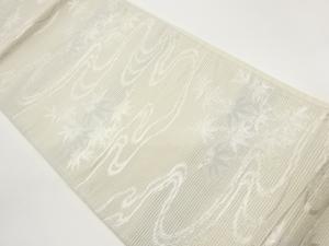 絽流水に紅葉模様織出し袋帯
